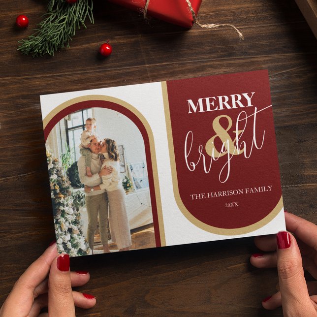 Cartão De Festividades Retro Foto de Natal (Criador carregado)