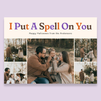 Cartão De Festividades Retro Funny I Put A Spell Halloween Photo