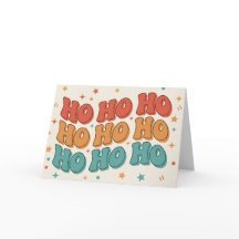 Retro Groovy Ho Ho Ho Feliz Natal