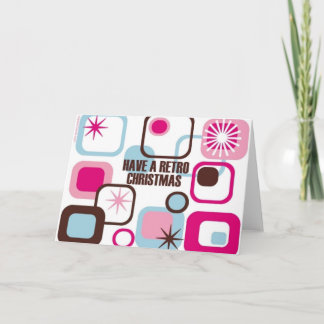Cartão De Festividades Retro Natal