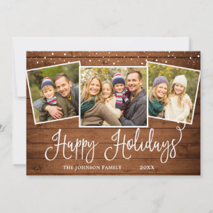 Cartão De Festividades Retro Natal Red Truck Russo 3 FOTO Saudação