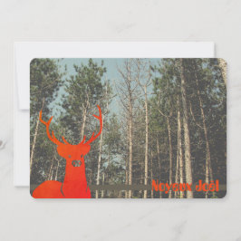 Cartão De Festividades Retro renas dos anos 60 feliz Natal