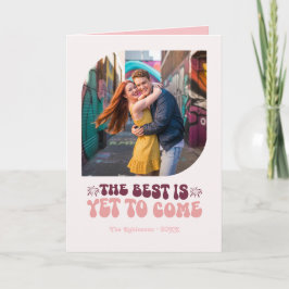 Cartão De Festividades Retro Rosé Glow Champagne Ano Novo Retro Foto