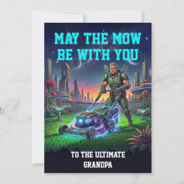 Cartão De Festividades Retro Sci Fi Tactical Lawn Hero Parody