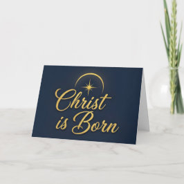 Cartão De Festividades Retro Script Cristo Nasceu Natal