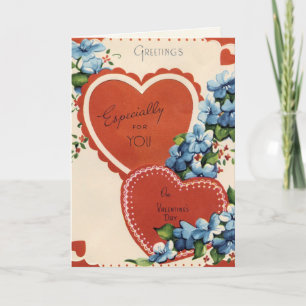 Cartão De Festividades Retro Valentine's Day Card