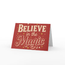 Retro Vintage Believe in the Magic Christmas