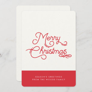 Cartão De Festividades Retro vintage cores personalizadas simples Feliz N