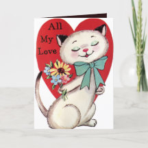 retro vintage Namorados cat add sentiment