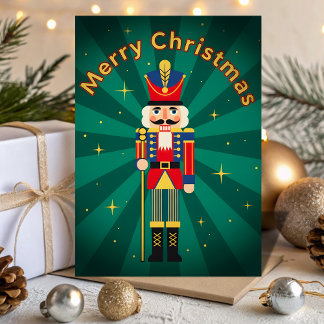 Cartão De Festividades Retro Vintage Nutcracker Magic Christmas