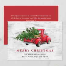 Retro Vintage Red Fazenda Caminhão Árvore de Natal