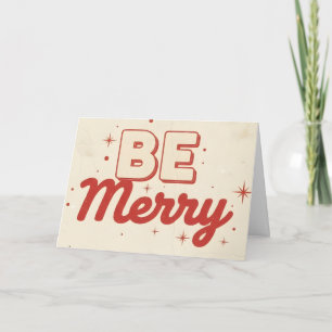 Cartão De Festividades Retro Vintage Seja Alegre Natal