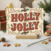 Retro Western Holly Jolly Christmas