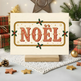 Cartão De Festividades Retro Western Noel Natal