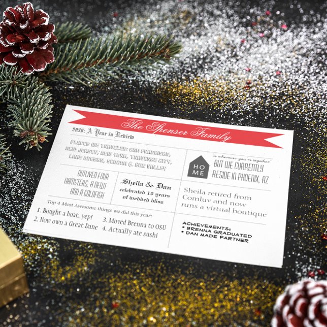 Cartão De Festividades Revisão de um ano (Criador carregado)