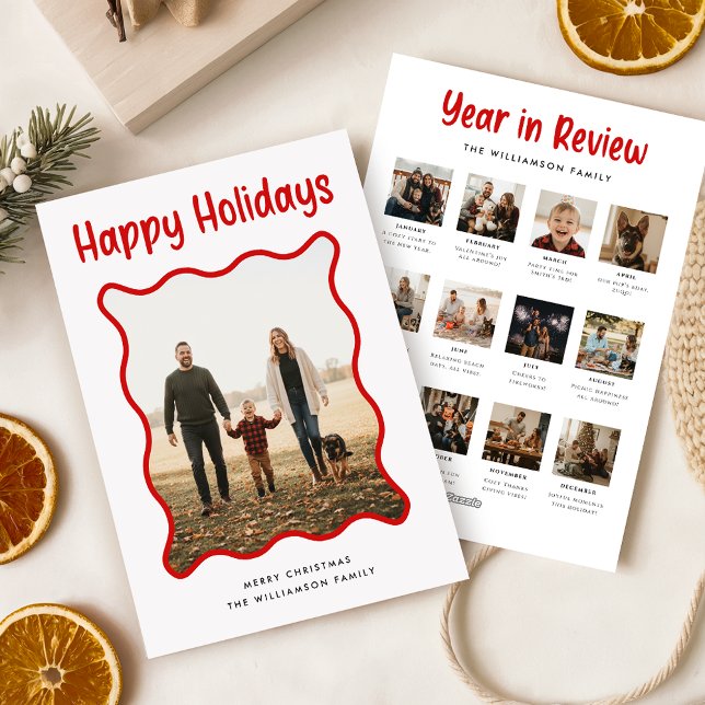 Cartão De Festividades Revisão do Ano Colagem de Fotos de Animais de Esti (Criador carregado)