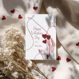 Cartão De Festividades Ribbon Bows & Heart Balloons – Valentine’s Day