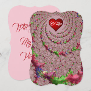 Cartão De Festividades Rico Filigree Fractal Romântico Dia de os namorado