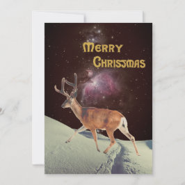 Cartão De Festividades Rincas de Natal surreais no espaço