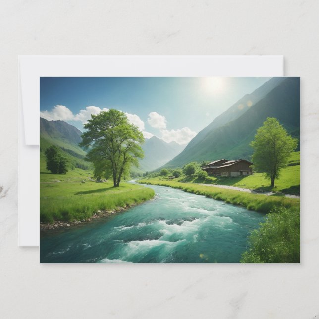 Cartão De Festividades Rio da Serenidade (Frente)