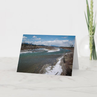 Cartão De Festividades Rio do feriado de Montana