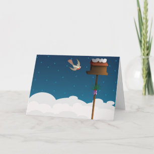 Cartão De Festividades Robin, greeting card