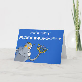 Cartão De Festividades Robô Hanukkah!