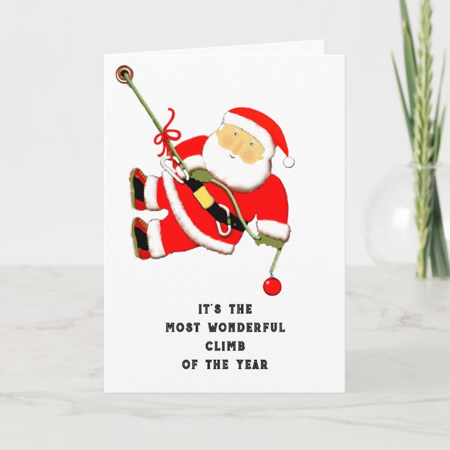 Cartão De Festividades Rock Cimbing (Frente)
