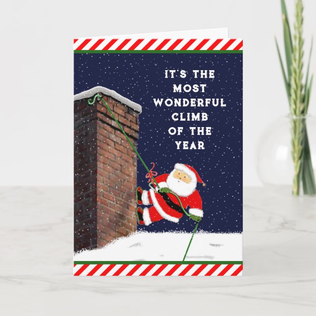 Cartão De Festividades Rock Escalting Christmas (Frente)