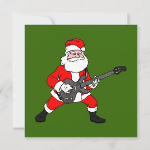 Cartão De Festividades Rock N Roll Santa Claus