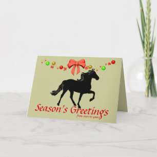Cartão De Festividades Rocky Mountain Horse Silhouette Christmas