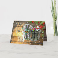 Roda de Carroça de Cavalos de Natal Botas de Cowbo