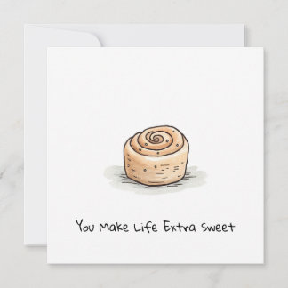 Cartão De Festividades Roll Personalizável de Cinamão de Cores Aquáticas