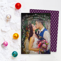 Rolos Elegantes Ano Novo Casal Recém-Casados Foto