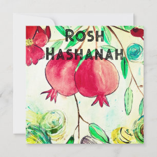 Cartão De Festividades Romã Fruta de Rosh Hashanah Shana Tova