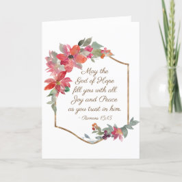 Cartão De Festividades Romanos 15:13 Deus da Esperança, Natal