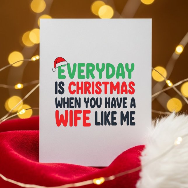 Cartão De Festividades Romantic Funny Xmas Card for Husband (Criador carregado)