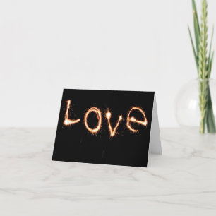 Cartão De Festividades Romantic Love Sparklers Valentine's Day Card
