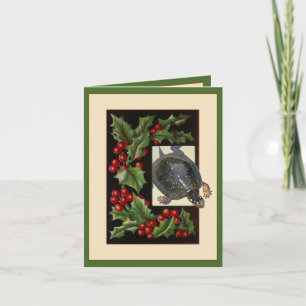 Cartão De Festividades Romantic, turtle Christmas holiday greeting card