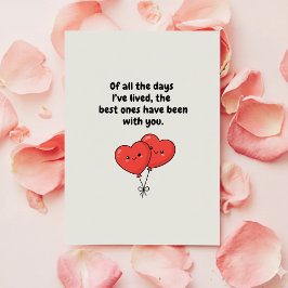 Cartão De Festividades Romantic Valentine Love Card for Couples Gift