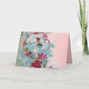 CARTÃO DE FESTIVIDADES ROMANTICA, ROSAS VERMELHOS AZUIS, FLORADOS, COM PO