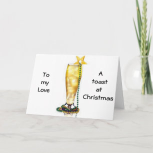 CARTÃO DE FESTIVIDADES "ROMÂNTICO/AMOR" TOSSE NATAL PARA O MEU AMOR