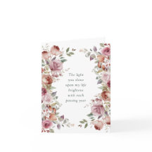 Romântico Mauve Floral Dia dos Namorados