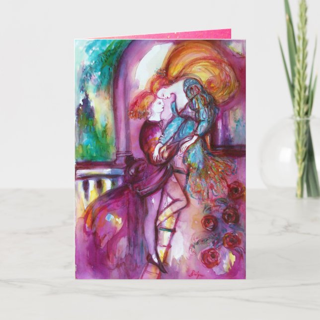 Cartão De Festividades ROMEO E JULIET BALCONY SCENE Dia de os namorados (Frente)