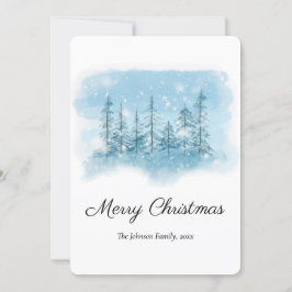 Cartão De Festividades Ronda de Natal de inverno de neve