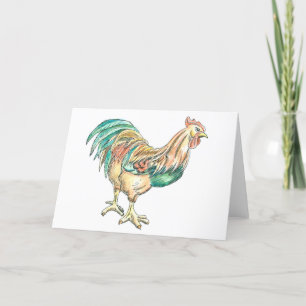 Cartão De Festividades Rooster Art