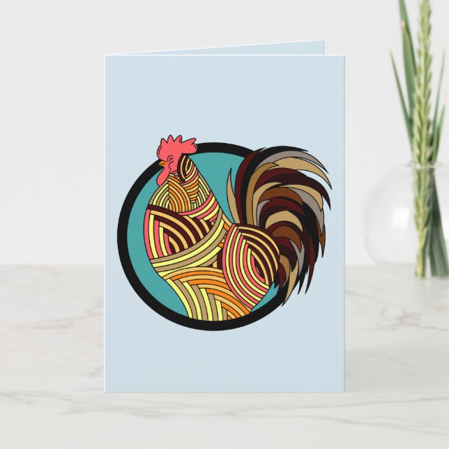 CARTÃO DE FESTIVIDADES ROOSTER GREETING CARDS "SÓ PARA DIZER OLÁ" (Frente)