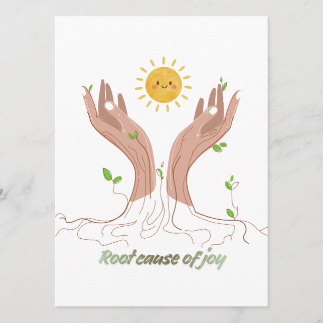 Cartão De Festividades Rooted in Happiness | Uplifting Nature Card (Frente)