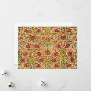 Cartão De Festividades Rosa, 1883, por William Morris