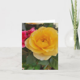 Cartão De Festividades Rosa Amarela Floresce para a Mamãe